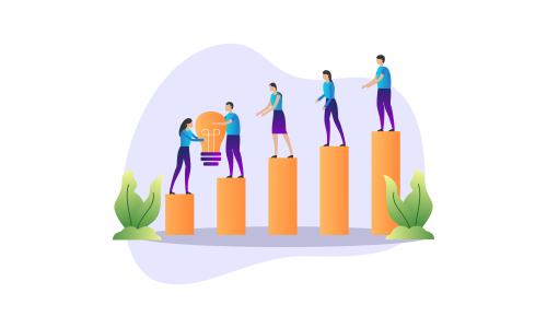 Business startup modern flat design vector illustration