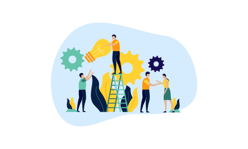 Business startup modern flat design vector illustration