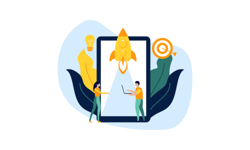 Business startup modern flat design vector illustration