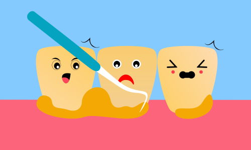 Dental mascot, tooth mascot care concept clean and dirty tooth vector illustration