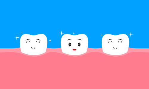 Dental mascot, tooth mascot care concept clean and dirty tooth vector illustration