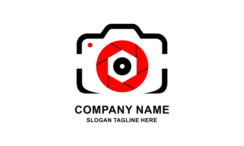 Camera logo, photography for design vector illustration