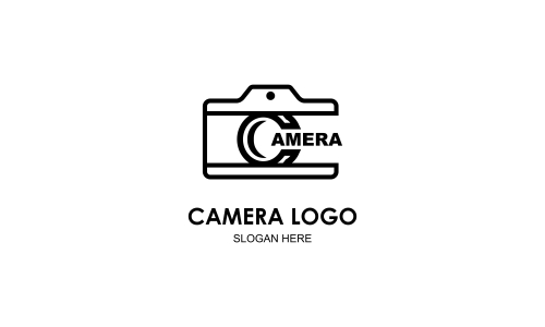 Camera logo, photography for design vector illustration