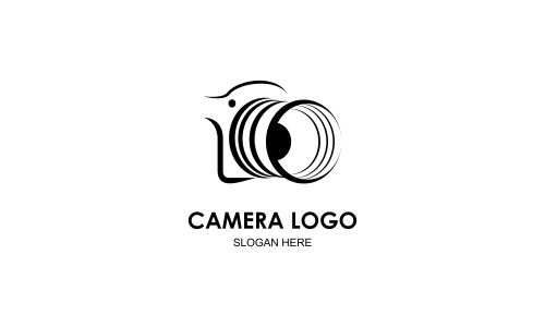 Camera logo, photography for design vector illustration