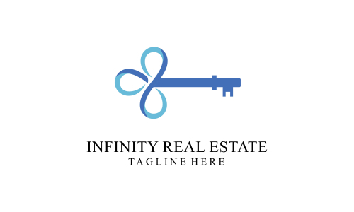 Infinity real estate logo vector design illustration