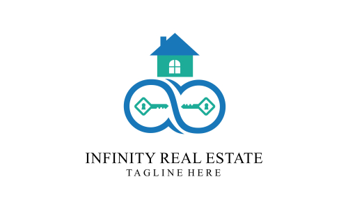 Infinity real estate logo vector design illustration