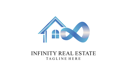 Infinity real estate logo vector design illustration