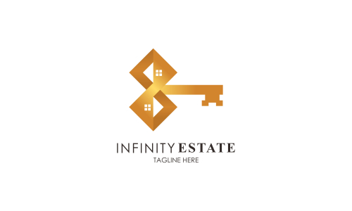Infinity real estate logo vector design illustration