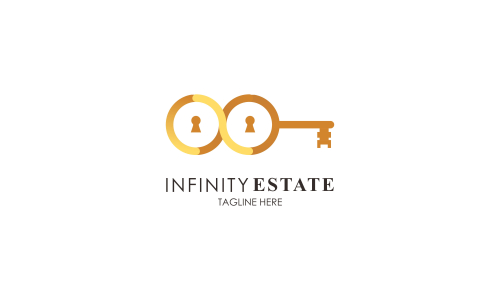 Infinity real estate logo vector design illustration