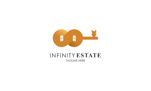 Infinity real estate logo vector design illustration