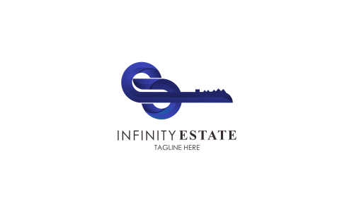 Infinity real estate logo vector design illustration