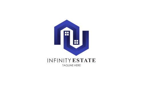 Infinity real estate logo vector design illustration