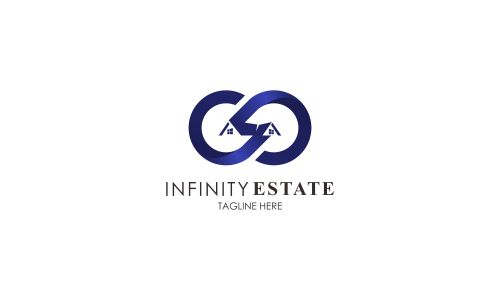 Infinity real estate logo vector design illustration
