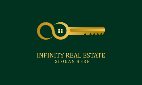 Infinity real estate logo vector design illustration