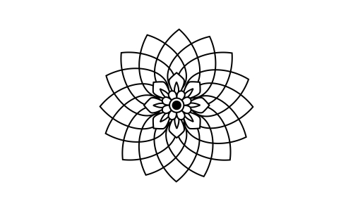 Mandala decorative element illustration. Geometric logo template