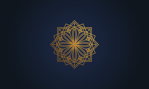Mandala decorative element illustration. Geometric logo template