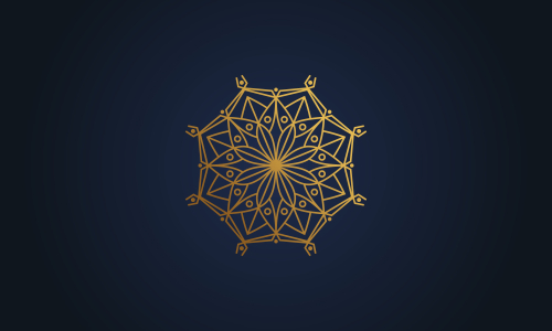 Mandala decorative element illustration. Geometric logo template