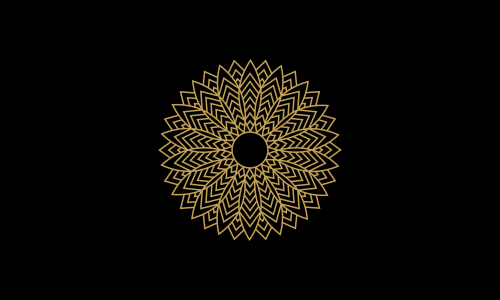 Mandala decorative element illustration. Geometric logo template