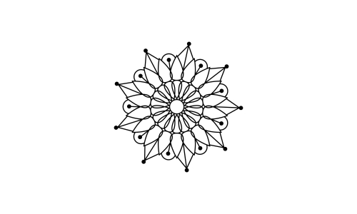 Mandala decorative element illustration. Geometric logo template