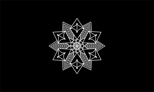 Mandala decorative element illustration. Geometric logo template