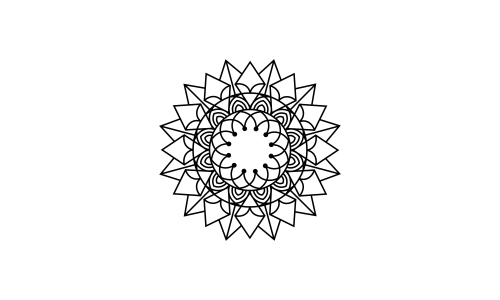 Mandala decorative element illustration. Geometric logo template