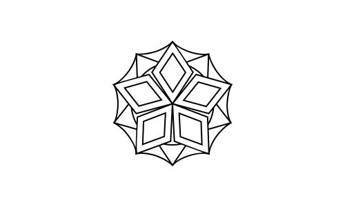 Mandala decorative element illustration. Geometric logo template