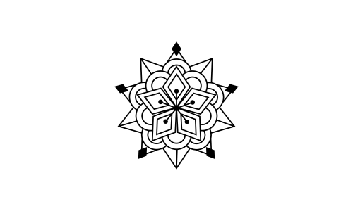 Mandala decorative element illustration. Geometric logo template