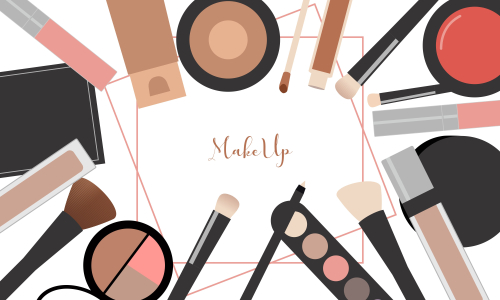 Makeup beauty and cosmetics icons vector illustration