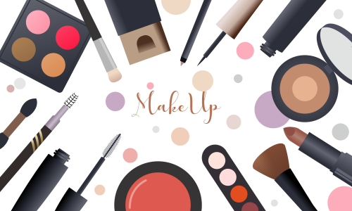 Makeup beauty and cosmetics icons vector illustration