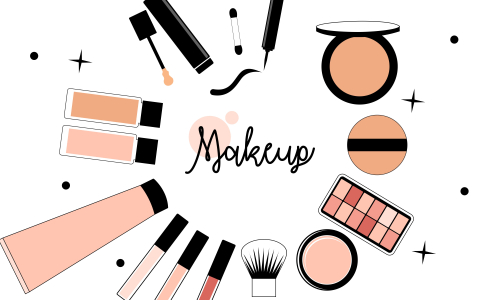 Makeup beauty and cosmetics icons vector illustration