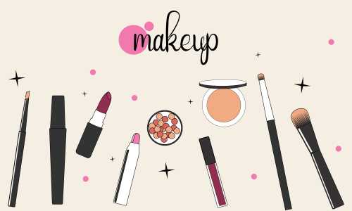 Makeup beauty and cosmetics icons vector illustration