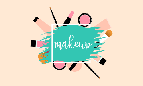 Makeup beauty and cosmetics icons vector illustration