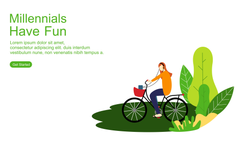 Millennials activity design logo vector illustration 