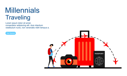 Millennials activity design logo vector illustration 
