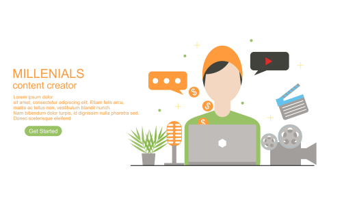 Millennials activity design logo vector illustration 