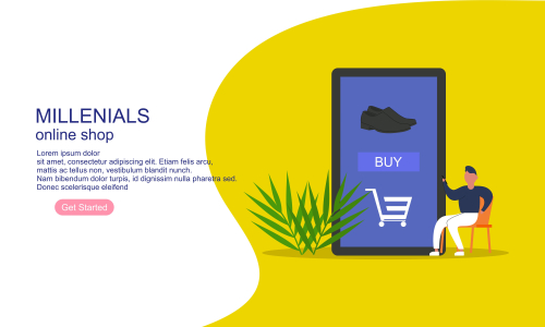 Millennials activity design logo vector illustration 