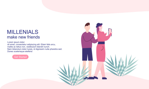 Millennials activity design logo vector illustration 