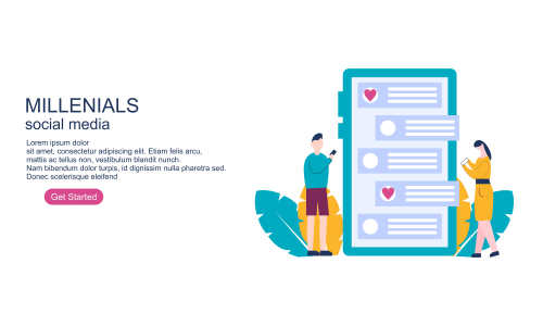 Millennials activity design logo vector illustration 