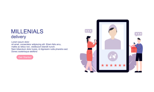 Millennials activity design logo vector illustration 