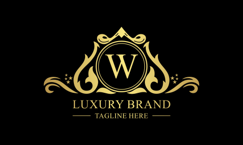 Ornamental luxury golden logo design vector illustration