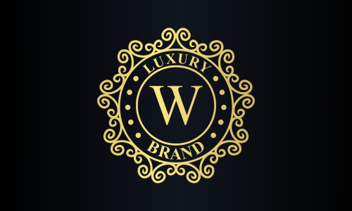 Ornamental luxury golden logo design vector illustration