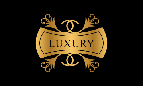 Ornamental luxury golden logo design vector illustration
