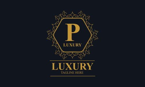 Ornamental luxury golden logo design vector illustration