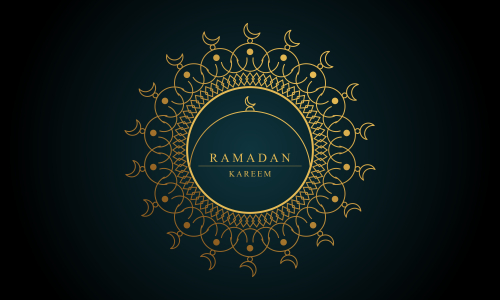 Ramadan kareem and mubarak greeting background islamic illustration