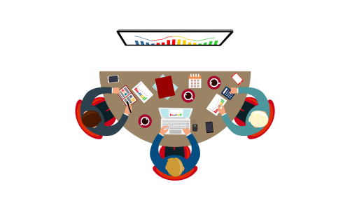 Flat design for business teamwork, analysis, consulting, project management, financial report and strategy . Illustration oncepts web banner and printed materials.
