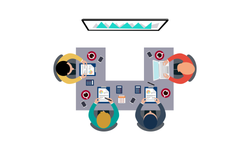 Flat design for business teamwork, analysis, consulting, project management, financial report and strategy . Illustration oncepts web banner and printed materials.