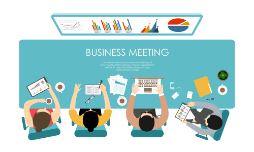 Flat design for business teamwork, analysis, consulting, project management, financial report and strategy . Illustration oncepts web banner and printed materials.