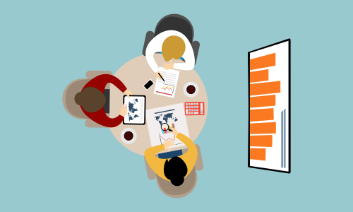 Flat design for business teamwork, analysis, consulting, project management, financial report and strategy . Illustration oncepts web banner and printed materials.