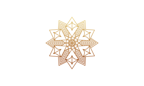 Mandala decorative element illustration. Geometric logo template