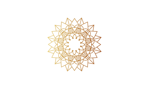 Mandala decorative element illustration. Geometric logo template